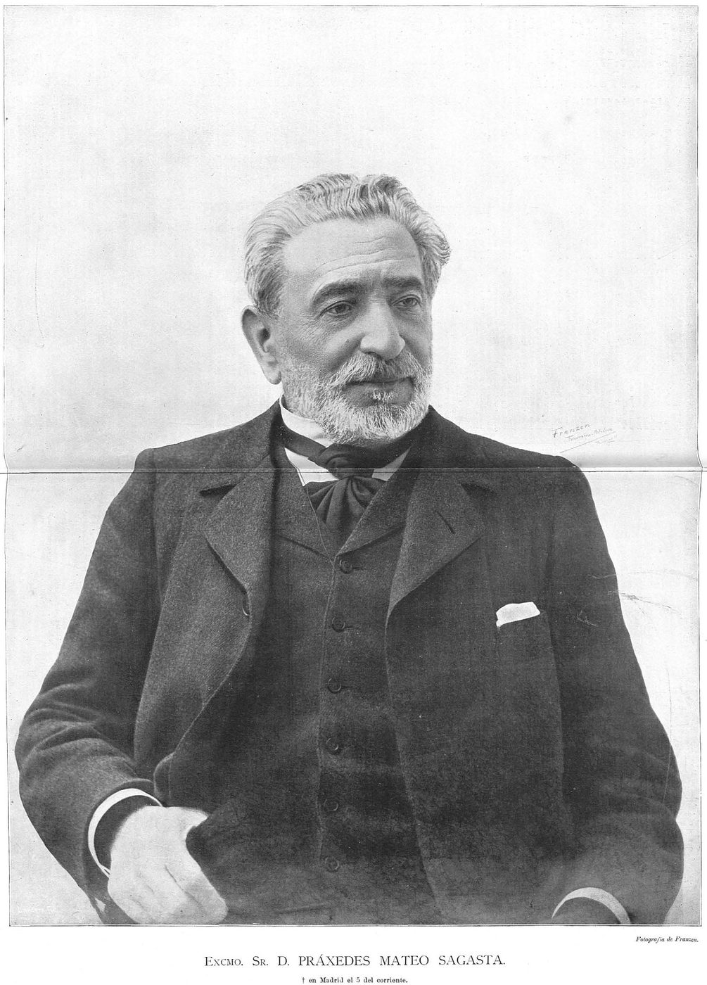 Retrat de Práxedes Mateo Sagasta, cap del Partit Liberal.